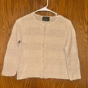 Vintage Hand-Crocheted Eddie Bauer Cardigan Sweater